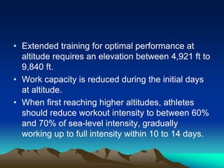 Exercise at altitude