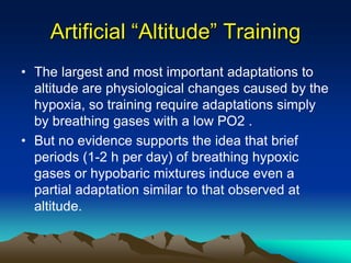 Exercise at altitude