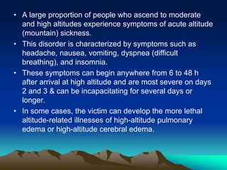 Exercise at altitude