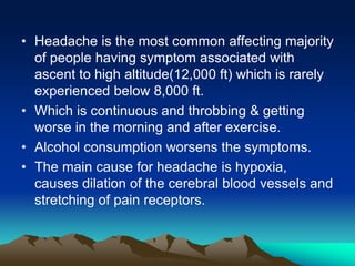 Exercise at altitude