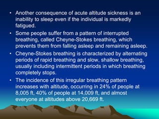 Exercise at altitude