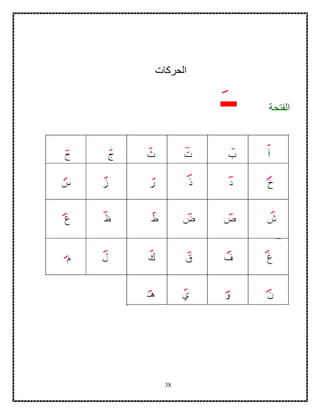 38
‫الحركات‬
‫الفتحة‬‫ــ‬
 