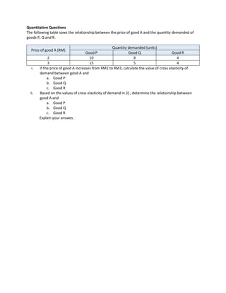Exercise Elasticity Demand And Supply | PDF