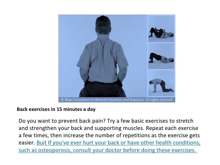mayo clinic back exercises