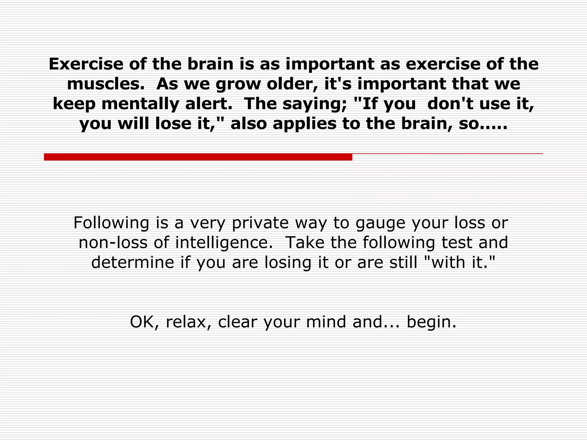 Exercise For The Brain PPT runway-pakistan-don-t-let-excitement-make-you-share-things-too-early