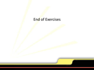 End of Exercises