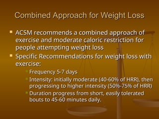 exercise and healty weight loss for wellness | PPT