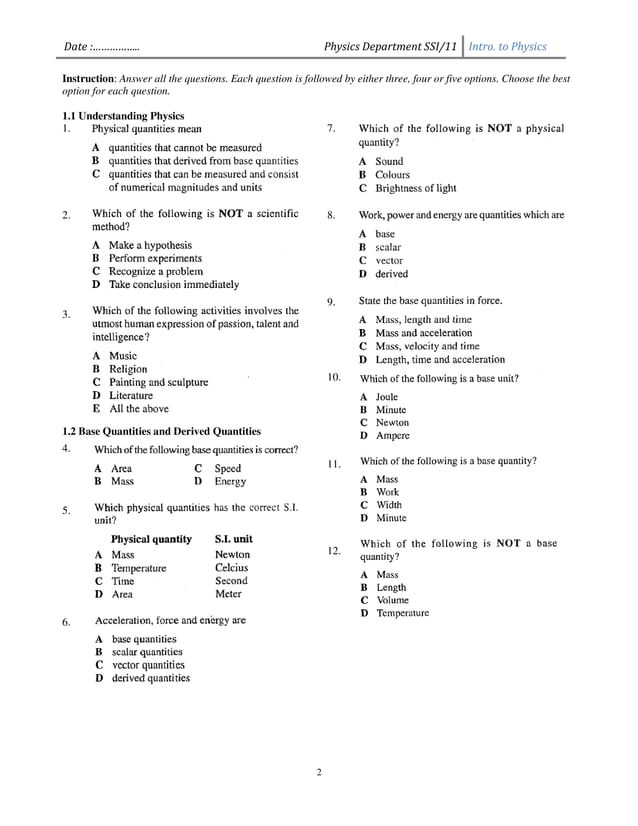Exercise intro to physics | PDF