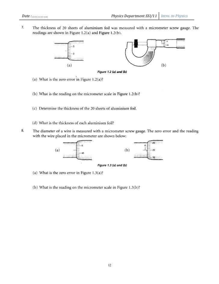 Exercise intro to physics