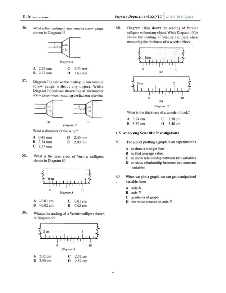 Exercise intro to physics