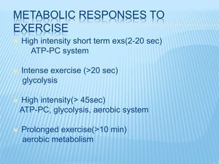 Exercise physiology | PPTX