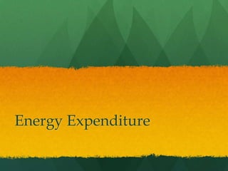 Energy Expenditure
 