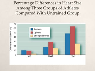 Percentage Differences in Heart Size
Among Three Groups of Athletes
Compared With Untrained Group
 