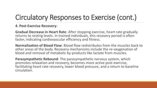 Circulatory system changes during exercise | PDF