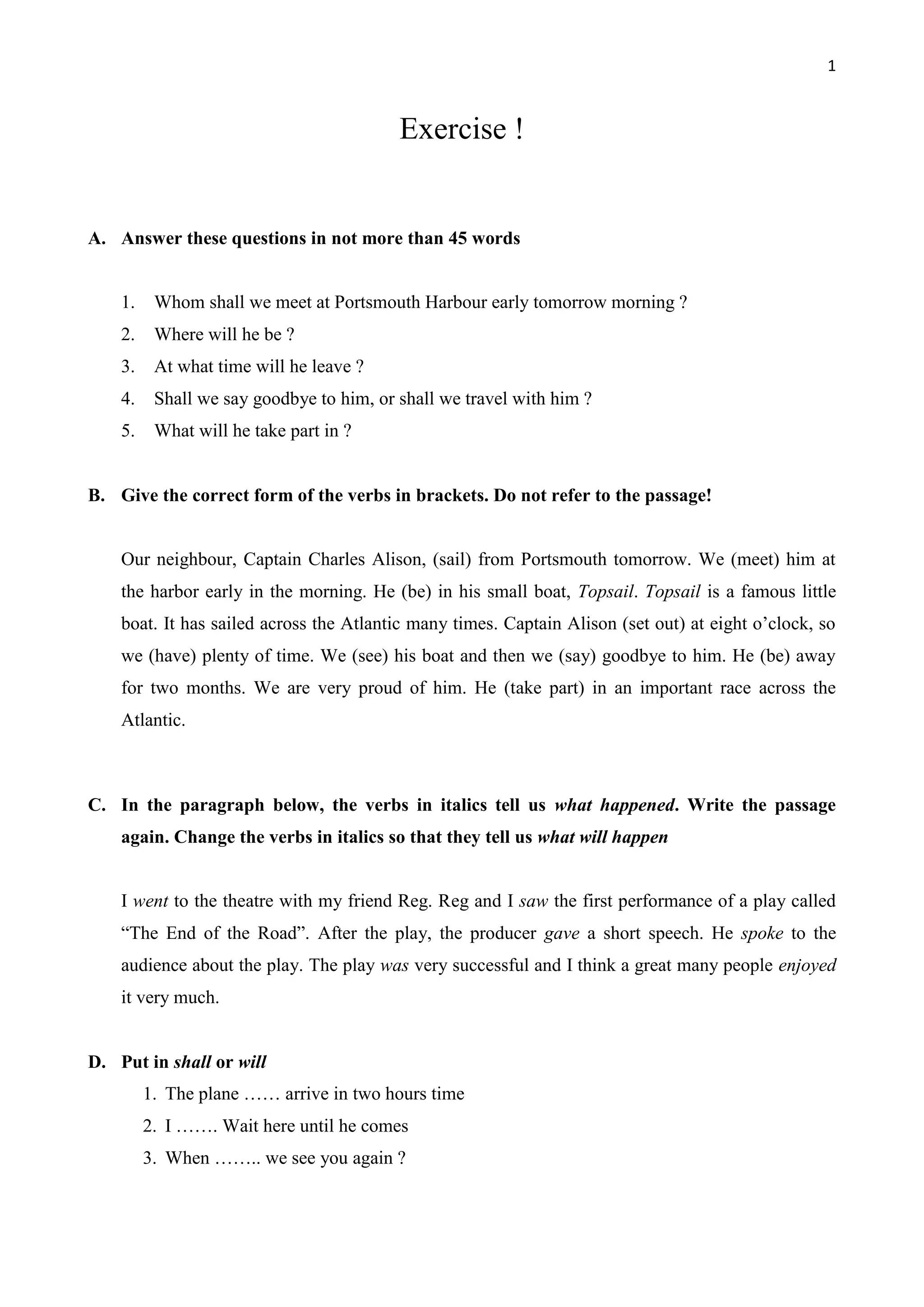 Exercise Reading Docx