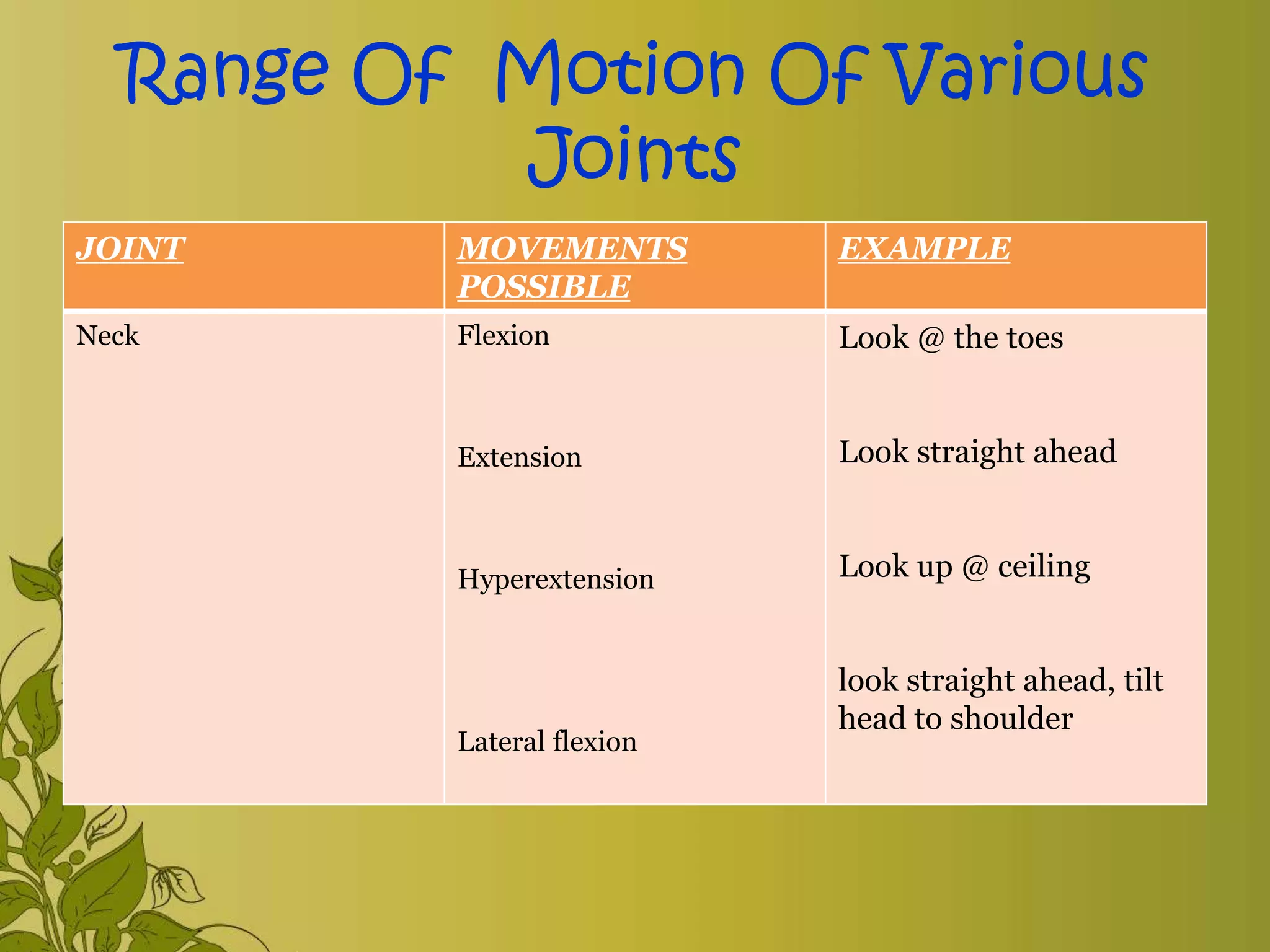 Exercise & range of motion exercise | PPTX