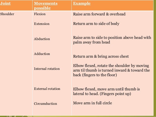 Exercise & range of motion exercise