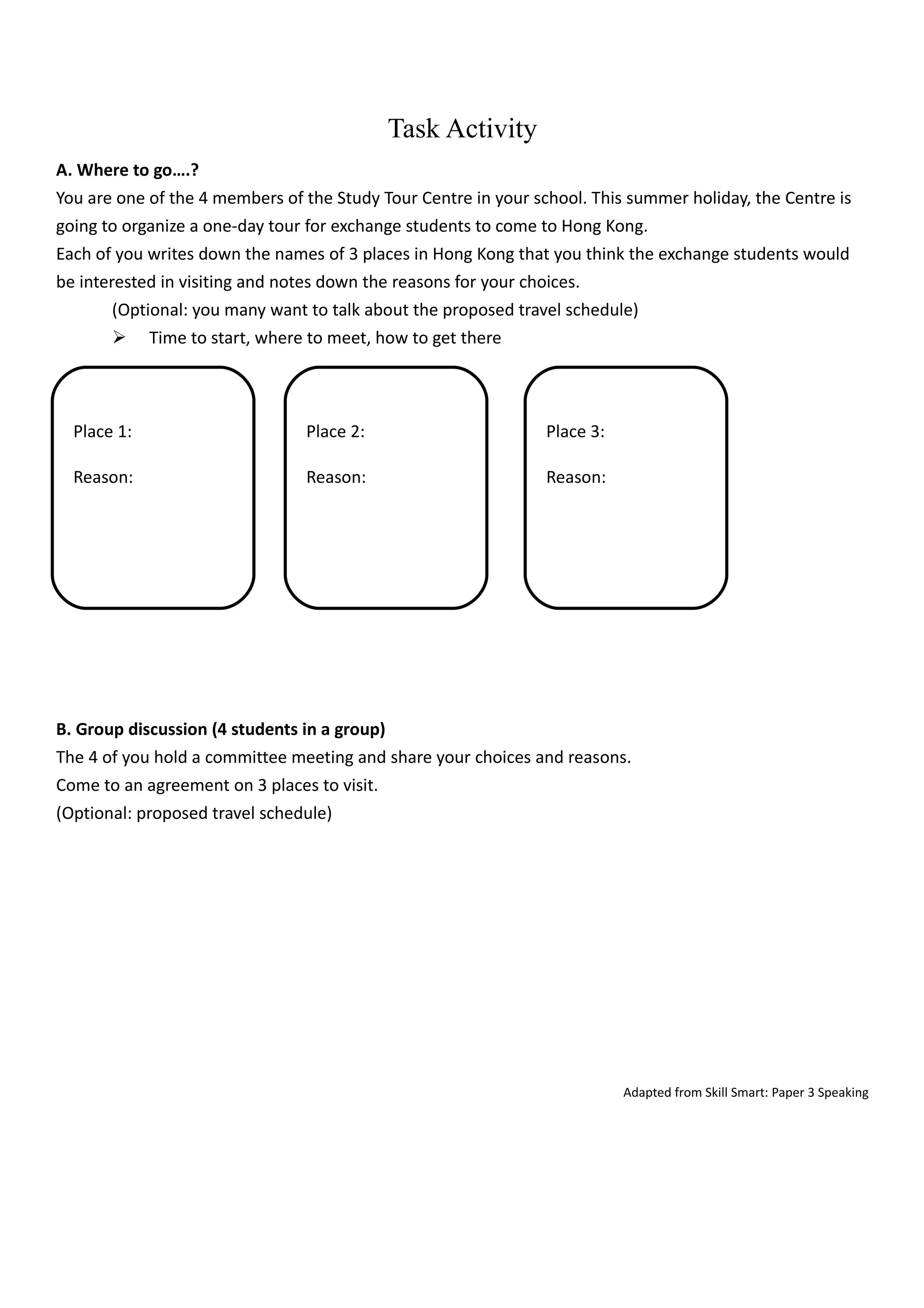 Exercises and activities