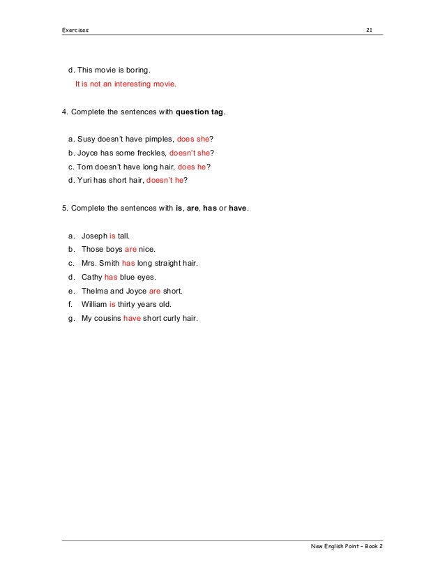 Exercises Book 2 Com Resposta