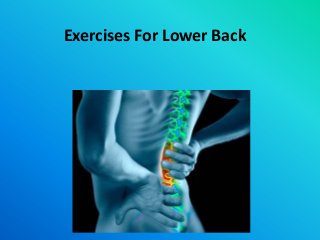 Exercises For Lower Back

 
