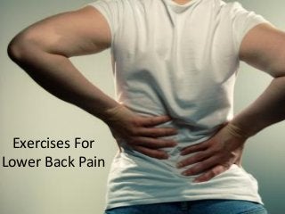 Exercises For
Lower Back Pain

 