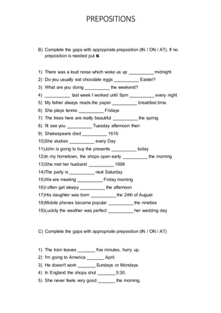Exercises In On At.docx