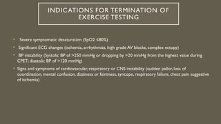 Spo2 Exercise Exercise test for pulmonology post graduate student | PPTX