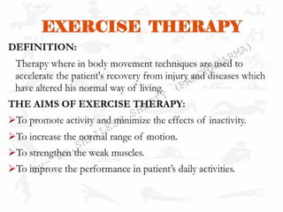 Exercise therapy | PPT