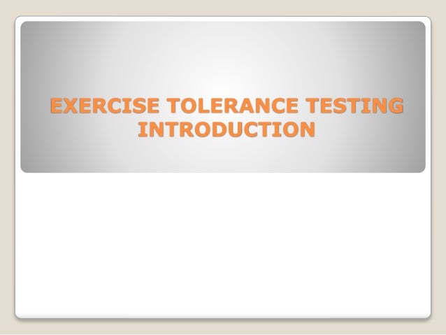 Exercise Tolerance Testing