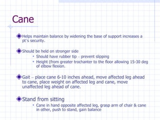 Exercise, Transfers & Ambulation | PPT