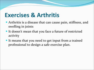 Exercising With Arthritis