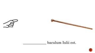_____________ baculum Iulii est.
 