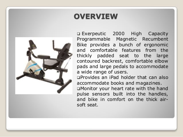 Exerpeutic 2000 recumbent bike Clearance