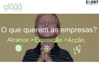 O que querem as empresas?Exposição >Alcance >Acção© All rights reserved. Trademark and restrictions apply