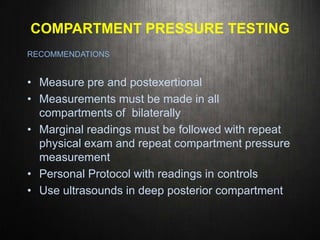Compartmental Testing Chronic Exertional Compartment Syndrome (Henry Ford Health System) | PPTX