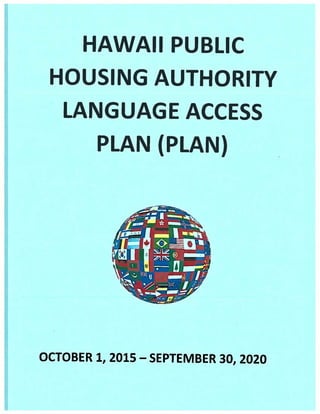Hawaii Public Housing Authority Language Access Plan