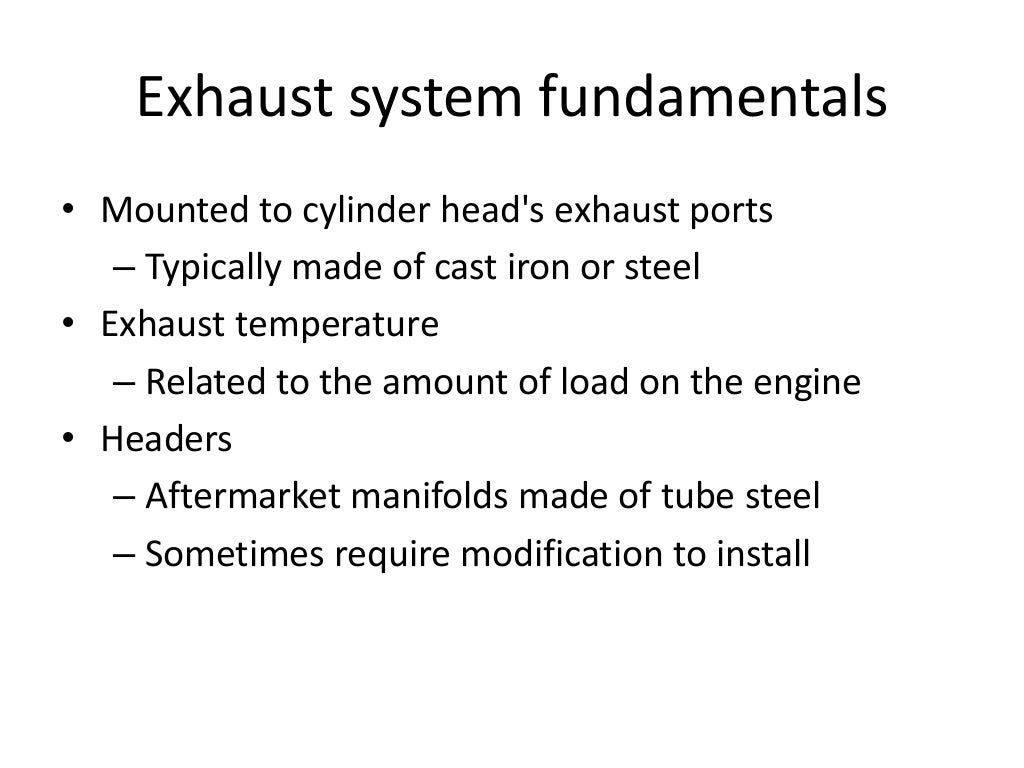 Exhaust system of an engine
