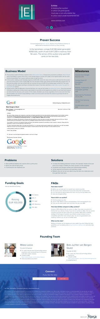 Exhibia (startup one pager) | PDF