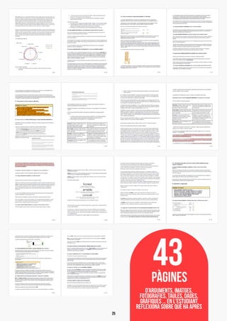25
d?
argum
ents,im
atges,
fotografies,taules,dades,
gràfiques...enl'estudiant
reflexionasobrequèhaaprès
43
pàgines
 