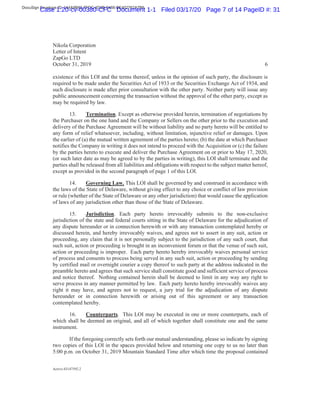 DocuSign Envelope ID: 144A9B82-7FDC-4D2B-8488-BE402762A7B6
Case 1:20-cv-00380-CFC Document 1-1 Filed 03/17/20 Page 7 of 14 PageID #: 31
 