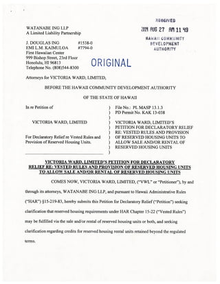 Howard Hughes Petition