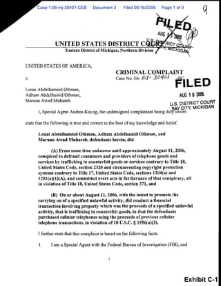 Case 1:06-mj-30401-CEB   Document 3   Filed 08/16/2006   Page 1 of 9




                                                                       Exhibit C-1
 