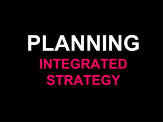 PLANNING INTEGRATED STRATEGY 