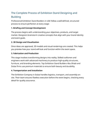 Exhibition Stand Builder Dubai- Crafting World-Class Exhibition ...