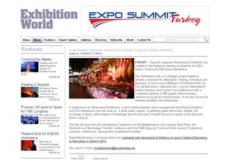Alimentaria creates strategic forum to boost event profile. Exhibition World (Reino Unido). Octubre 2011