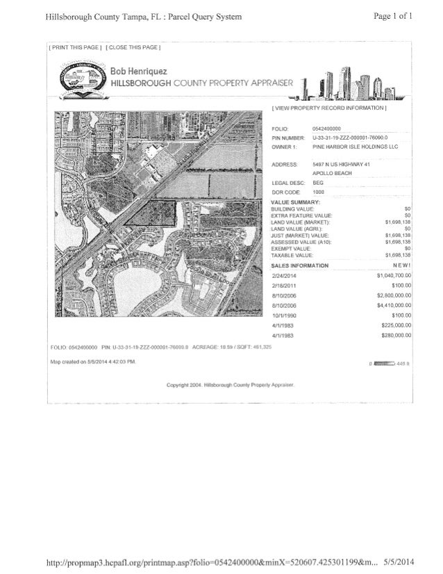 Exhibits To Land Use And Zoning Memo 5497 Us 41 Exhibits To Land Use And Zoning Memo 5497 Us 41