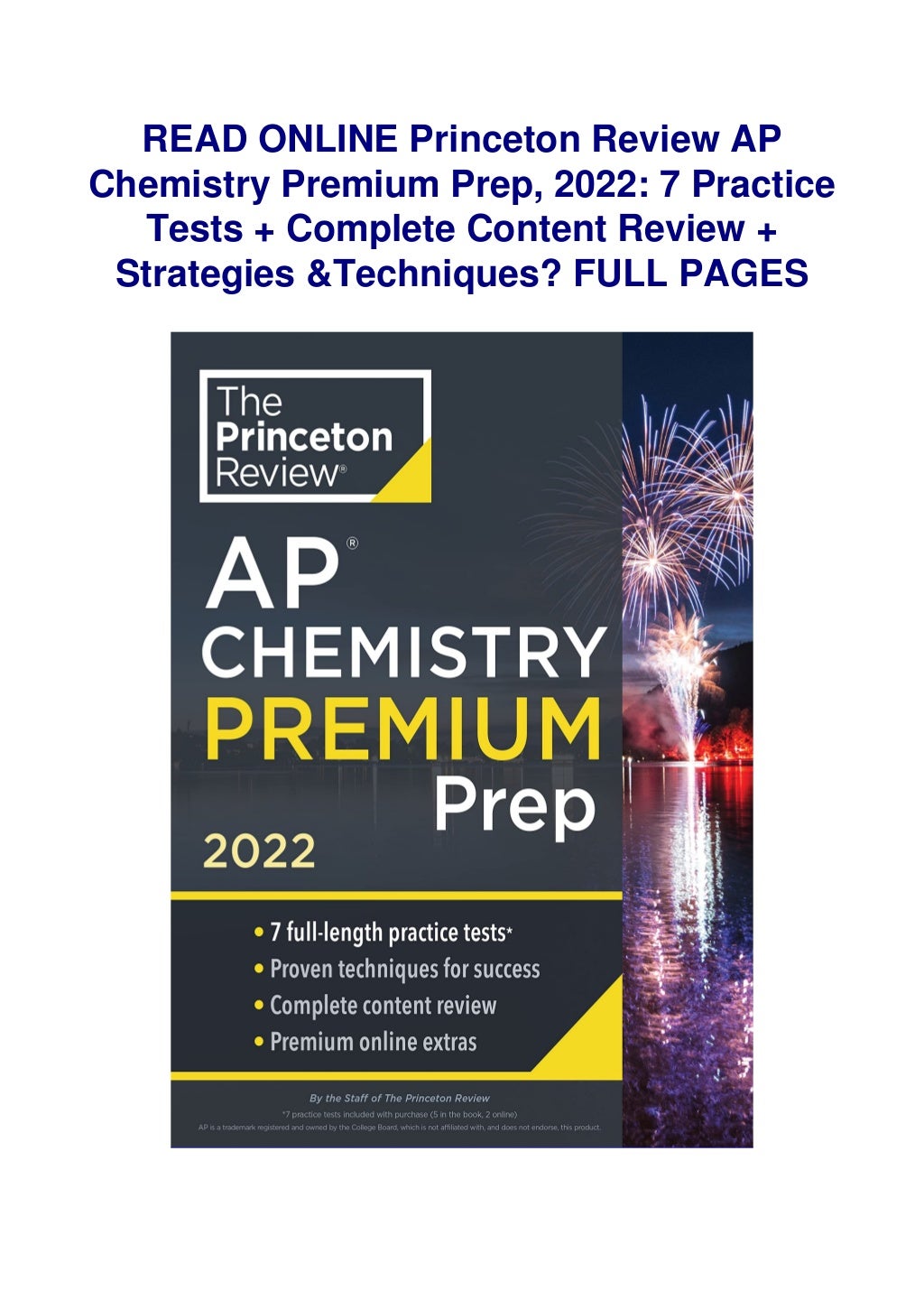 (EXHILARATED) Princeton Review AP Chemistry Premium Prep, 2022 7