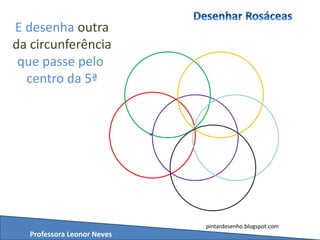 Professora Leonor Neves
pintardesenho.blogspot.com
E desenha outra
da circunferência
que passe pelo
centro da 5ª
 