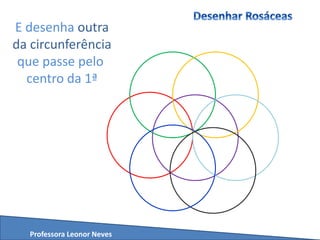 Professora Leonor Neves
E desenha outra
da circunferência
que passe pelo
centro da 1ª
 