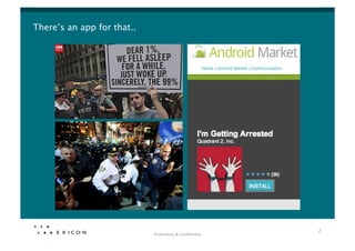 There’s an app for that..




                                                                  2	
  
                             Proprietary	
  &	
  Conﬁden0al	
  
 